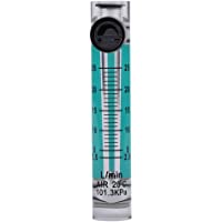Flujómetro de gas de aire acrílico LZQ-5 con válvula de control para medir el flujo de gas de control 2.5-25LPM